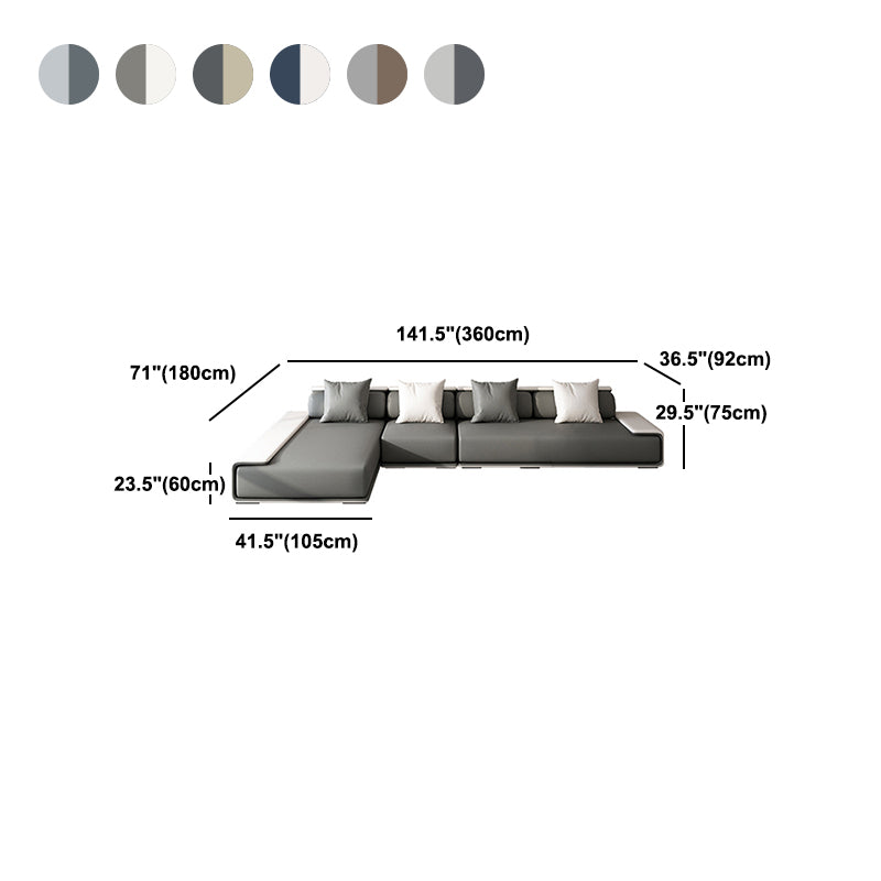Modern Armless Sectional with Soild Wood Frame for Living Room