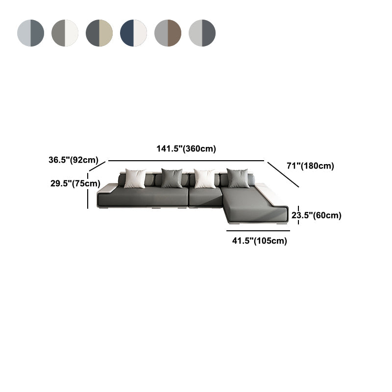 Modern Armless Sectional with Soild Wood Frame for Living Room