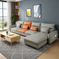 Modern Faux Leather Sectioanl with Pillow Back and Storage for Living Room