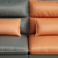 Modern Faux Leather Sectioanl with Pillow Back and Storage for Living Room