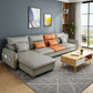 Modern Faux Leather Sectioanl with Pillow Back and Storage for Living Room