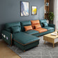 Modern Faux Leather Sectioanl with Pillow Back and Storage for Living Room