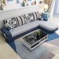 Contemporary 4-Seater Sofa with Storage Recessed Arm for Apartment