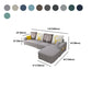Contemporary 4-Seater Sofa with Storage Recessed Arm for Apartment