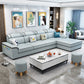 4-Seater Sectional with Adjustable Head Pillow and Storage Arms for Living Room