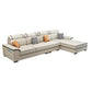 4-Seater Sectional with Adjustable Head Pillow and Storage Arms for Living Room