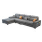 4-Seater Sectional with Adjustable Head Pillow and Storage Arms for Living Room