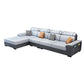 4-Seater Sectional with Adjustable Head Pillow and Storage Arms for Living Room
