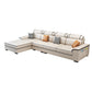 4-Seater Sectional with Adjustable Head Pillow and Storage Arms for Living Room