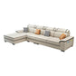 4-Seater Sectional with Adjustable Head Pillow and Storage Arms for Living Room