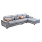 4-Seater Sectional with Adjustable Head Pillow and Storage Arms for Living Room