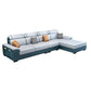 4-Seater Sectional with Adjustable Head Pillow and Storage Arms for Living Room