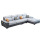 4-Seater Sectional with Adjustable Head Pillow and Storage Arms for Living Room