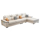 4-Seater Sectional with Adjustable Head Pillow and Storage Arms for Living Room
