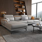 Modern 4-Seater Sectional with Adjustable Head Pillow and Pillow Top Arms