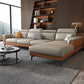 Modern 4-Seater Sectional with Adjustable Head Pillow and Pillow Top Arms