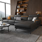 Modern 4-Seater Sectional with Adjustable Head Pillow and Pillow Top Arms
