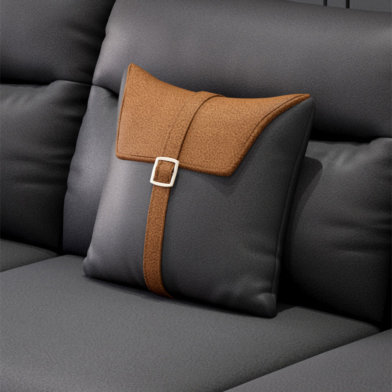 Contemporary Sectional with 4 Pillows Back and Storage Pillow Top Arm Clearhalo 'furn' 'furn_sectionals' 'Furniture' 'Living Room Furniture' 'Sectionals' 5744148