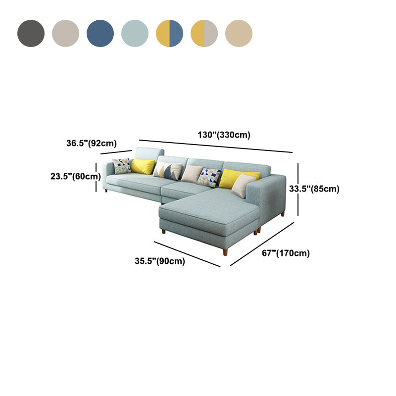 Contemporary Sectional with Adjustable Pillow Back and Square Arms Clearhalo 'furn' 'furn_sectionals' 'Furniture' 'Living Room Furniture' 'Sectionals' 5744201