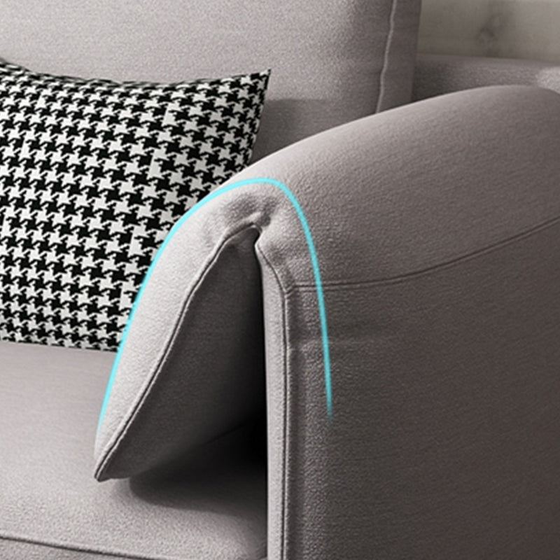 Contemporary Pillow Top Arms Sectional with Pillow Back for 4 People