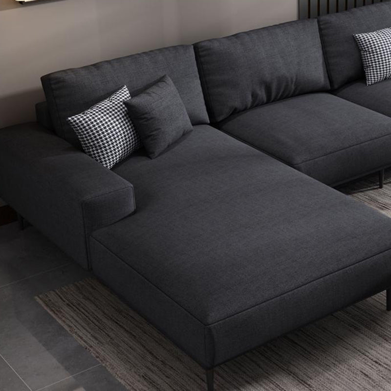 Cuscino contemporaneo indietro sezionale con braccia incassate per 4 persone