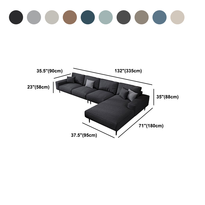 Cuscino contemporaneo indietro sezionale con braccia incassate per 4 persone