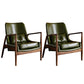 Contemporary Arms Included with Pillow Basic Four Leg Accent Armchair Blackish Green 2 Piece Set Without Ottoman Clearhalo 'Accent Chairs' 'accent_chairs' 'Chairs & Seating' 'furn' 'furn_accent_chairs' 'Furniture' 'Living Room Furniture' 5744304