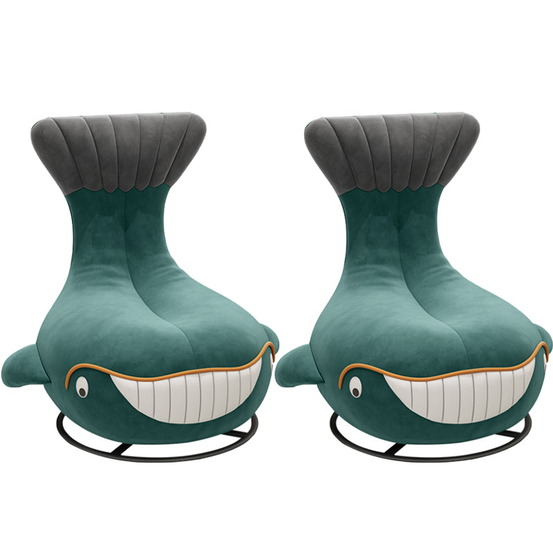 Azzurità imbottita contemporanea con sedia Parsons delle gambe nere