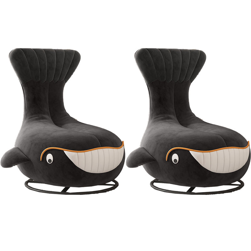 Azzurità imbottita contemporanea con sedia Parsons delle gambe nere