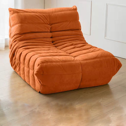 Contemporary Style Upholstered Armless Cushion Back Parsons Chair Orange 1 Piece Clearhalo 'Accent Chairs' 'accent_chairs' 'Chairs & Seating' 'furn' 'furn_accent_chairs' 'Furniture' 'Living Room Furniture' 5744379