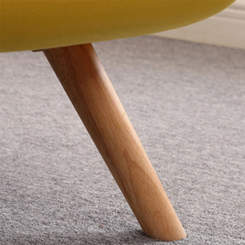 Contemporary Armless with Ottoman Basic Four Leg Lounge Accent Chair