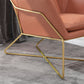Mid-century Modern 27.56" Wide Fixed Back Cross Base Flared Arms Chair