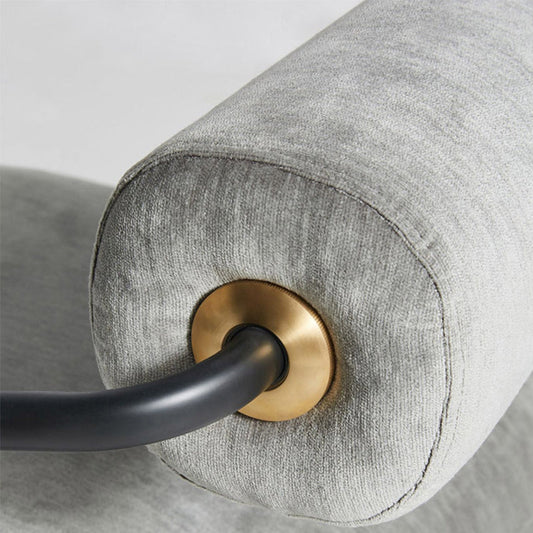 Industrial Style 27.55" Wide Fixed Back 4 Legs Sponge Arm Chair