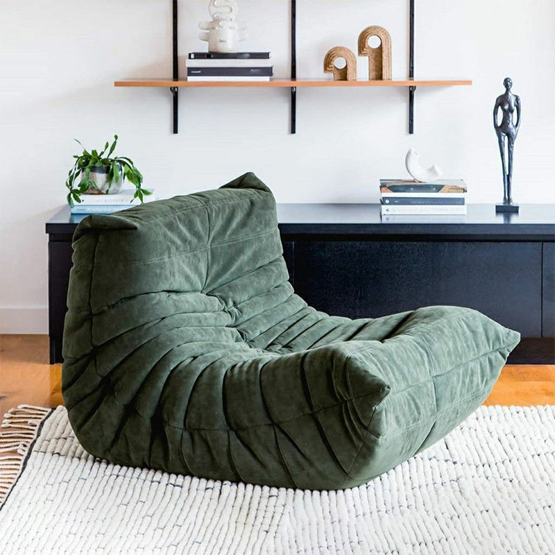Mid-Century Modern Armless Lounge Chair Fixed Back Accent Room Chair for Bedroom Blackish Green 1 Piece Clearhalo 'Accent Chairs' 'accent_chairs' 'Chairs & Seating' 'furn' 'furn_accent_chairs' 'Furniture' 'Living Room Furniture' 5744481