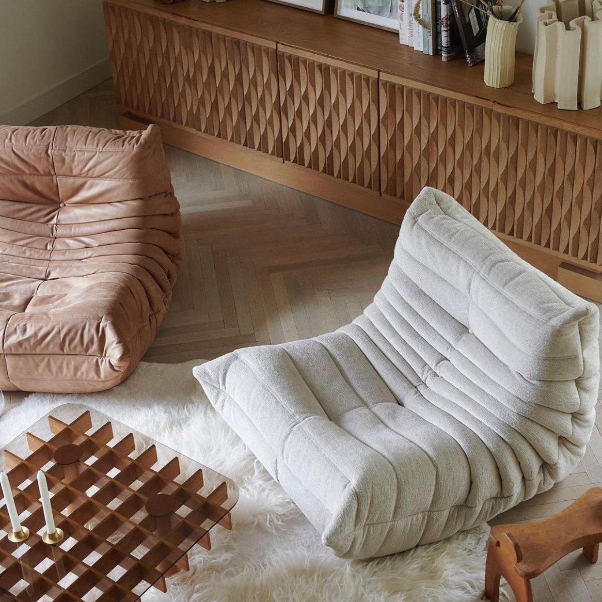 Mid-Century Modern Armless Lounge Chair Fixed Back Accent Room Chair for Bedroom Clearhalo 'Accent Chairs' 'accent_chairs' 'Chairs & Seating' 'furn' 'furn_accent_chairs' 'Furniture' 'Living Room Furniture' 5744483