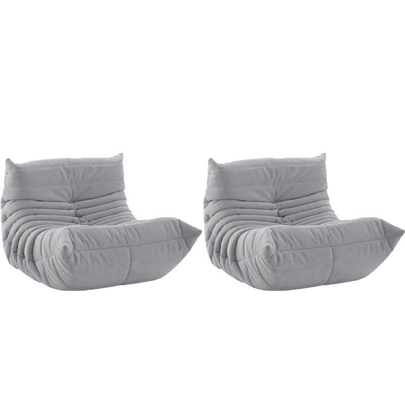 Mid-Century Modern Armless Lounge Chair Fixed Back Accent Room Chair for Bedroom Light Gray 2 Piece Set Clearhalo 'Accent Chairs' 'accent_chairs' 'Chairs & Seating' 'furn' 'furn_accent_chairs' 'Furniture' 'Living Room Furniture' 5744493