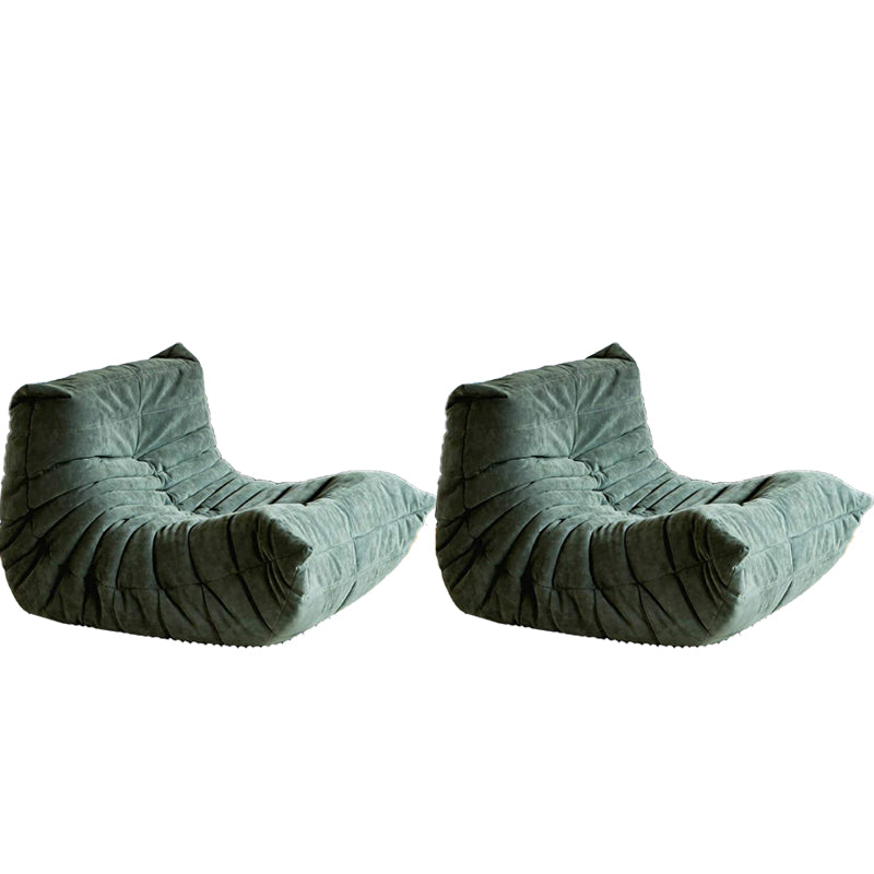 Mid-Century Modern Armless Lounge Chair Fixed Back Accent Room Chair for Bedroom Blackish Green 2 Piece Set Clearhalo 'Accent Chairs' 'accent_chairs' 'Chairs & Seating' 'furn' 'furn_accent_chairs' 'Furniture' 'Living Room Furniture' 5744495