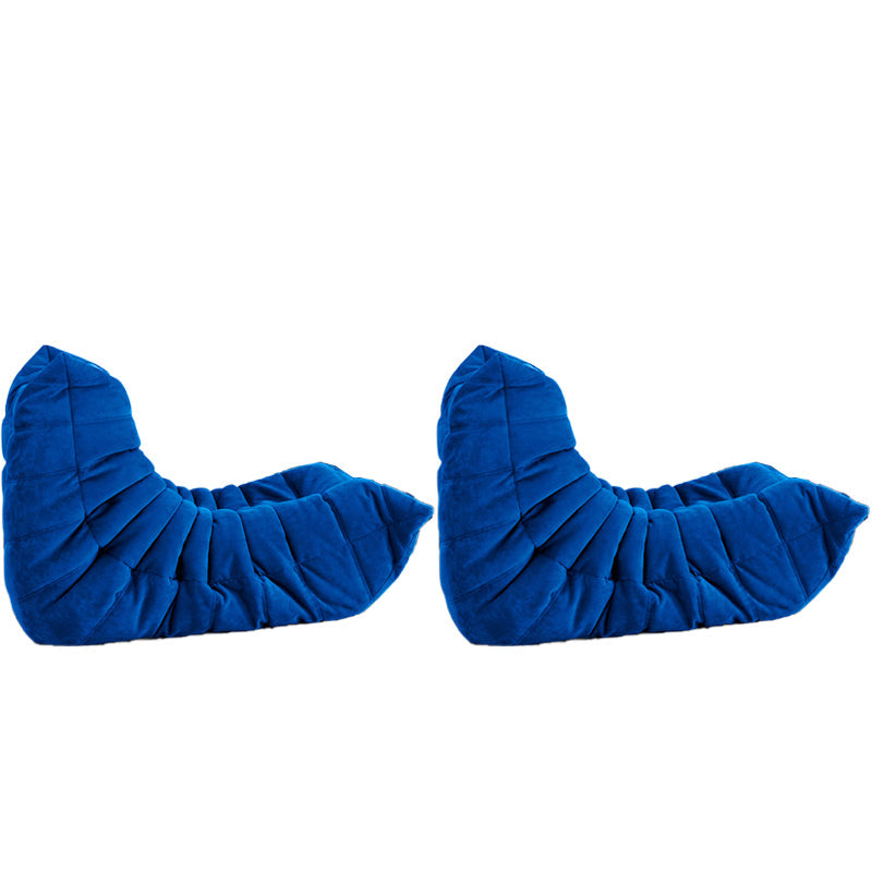 Mid-Century Modern Armless Lounge Chair Fixed Back Accent Room Chair for Bedroom Blue 2 Piece Set Clearhalo 'Accent Chairs' 'accent_chairs' 'Chairs & Seating' 'furn' 'furn_accent_chairs' 'Furniture' 'Living Room Furniture' 5744497