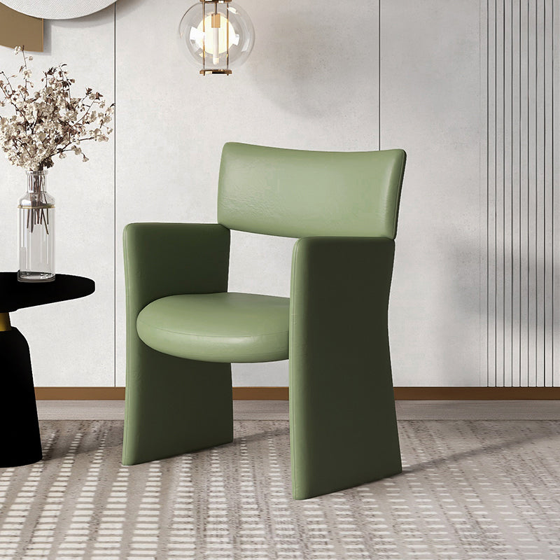 Mid-Century Modern Sled Arm Chair Fixed Back Accent Armchair for Living Room