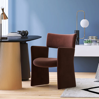 Mid-Century Modern Sled Arm Chair Fixed Back Accent Armchair for Living Room