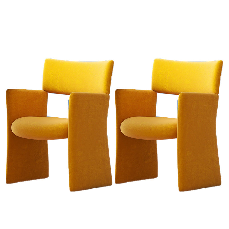 Mid-Century Modern Sled Arm Chair Fixed Back Accent Armchair for Living Room