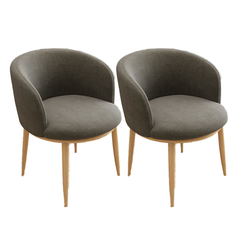 Nordic Fabric Arms Included Basic Four Leg Sloped Arms Accent Armchair