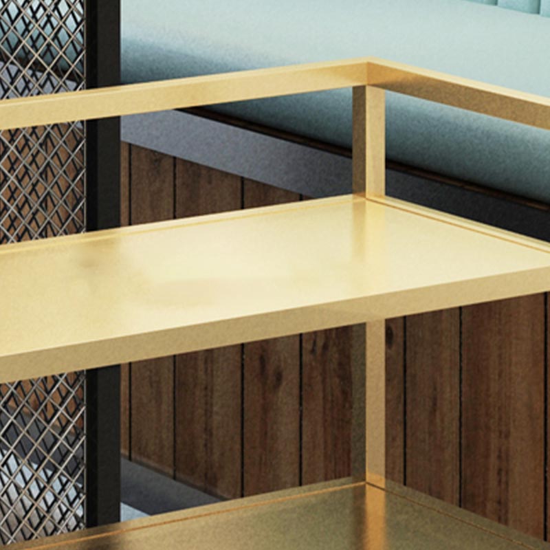 Tavolo da preparazione in metallo contemporaneo 25.59 "H tavolo da preparazione a rotolamento per sala da pranzo