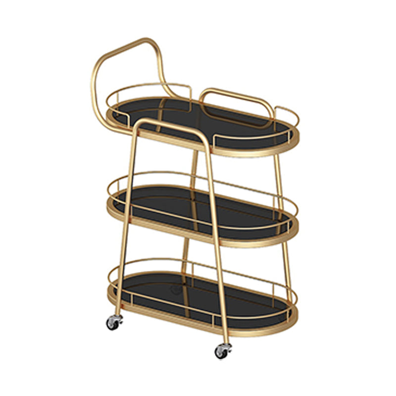 32.28" High Rolling Contemporary Prep Table Metal Prep Table with Open Storage