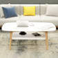 17.72" Tall Contemporary Style Coffee Cocktail Table Solid Wood Coffee Table