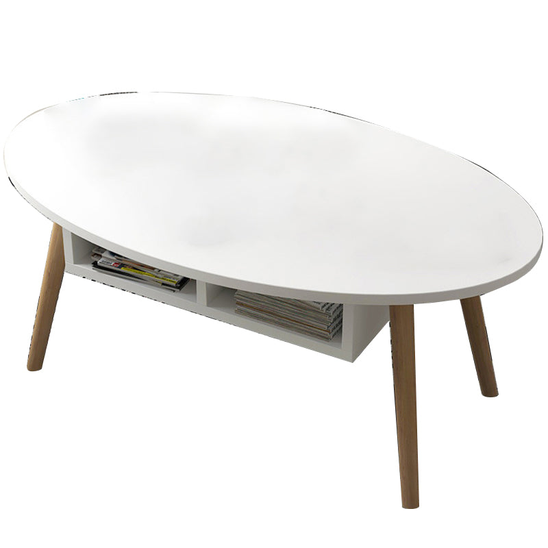 Eigentijdse koffiecocktailtafel Houten salontafel met 4 poten