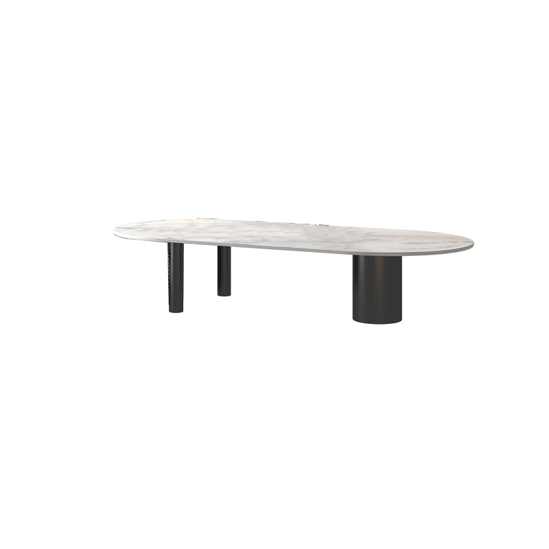 Glam 3 Legs Cocktail Table Oval Coffee Cocktail Table for Living Room Clearhalo 'Coffee & Accent Tables' 'Coffee Tables' 'coffee_tables' 'furn' 'furn_coffee_tables' 'Furniture' 'Living Room Furniture' 5749040