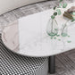 Glam 3 Legs Cocktail Table Oval Coffee Cocktail Table for Living Room Clearhalo 'Coffee & Accent Tables' 'Coffee Tables' 'coffee_tables' 'furn' 'furn_coffee_tables' 'Furniture' 'Living Room Furniture' 5749041