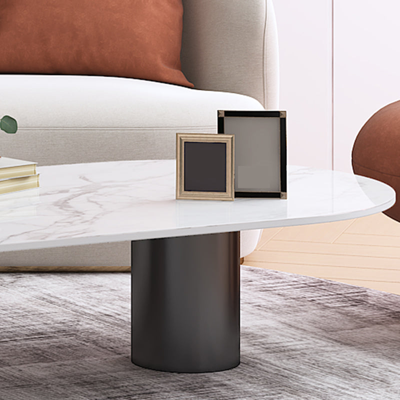 Glam 3 Legs Cocktail Table Oval Coffee Cocktail Table for Living Room Clearhalo 'Coffee & Accent Tables' 'Coffee Tables' 'coffee_tables' 'furn' 'furn_coffee_tables' 'Furniture' 'Living Room Furniture' 5749042