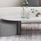 Glam 3 Legs Cocktail Table Oval Coffee Cocktail Table for Living Room Clearhalo 'Coffee & Accent Tables' 'Coffee Tables' 'coffee_tables' 'furn' 'furn_coffee_tables' 'Furniture' 'Living Room Furniture' 5749044